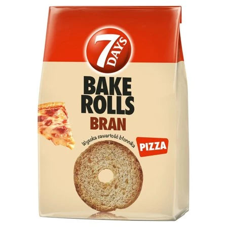 7 DAYS Bake Rolls Chrupki chlebowe z otrębami pszennymi o smaku pizzy 150 g