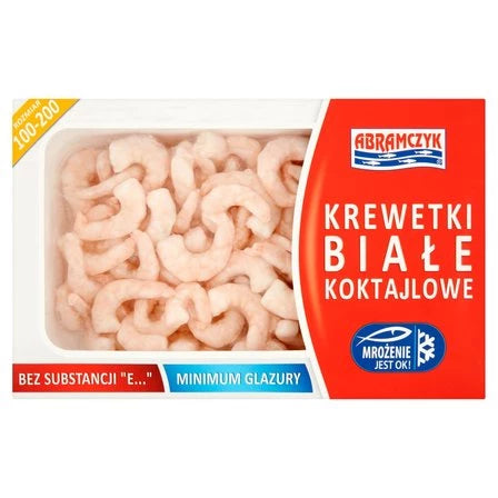 ABRAMCZYK Krewetki białe koktajlowe rozmiar 100-200 225 g