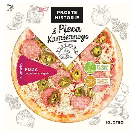 PROSTE HISTORIE Z Pieca Kamiennego Pizza pepperoni z jalapeño 390 g