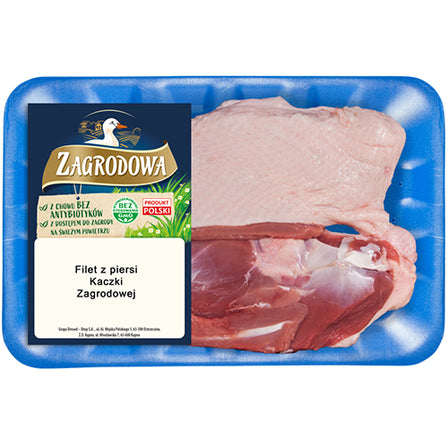 ZAGRODOWA Filet z kaczki zagrodowej ze skórą (porcja ok. 600g) 1 kg